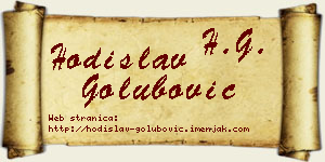 Hodislav Golubović vizit kartica